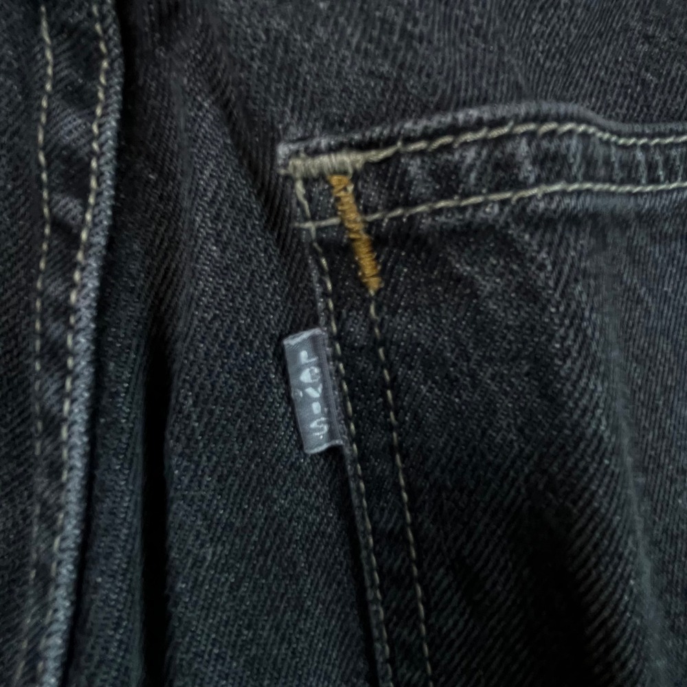 Levis SilverTab Baggy Jeans Mens 33x32 Faded Black Denim 90s Streetwear Wide Leg - Picture 9 of 16